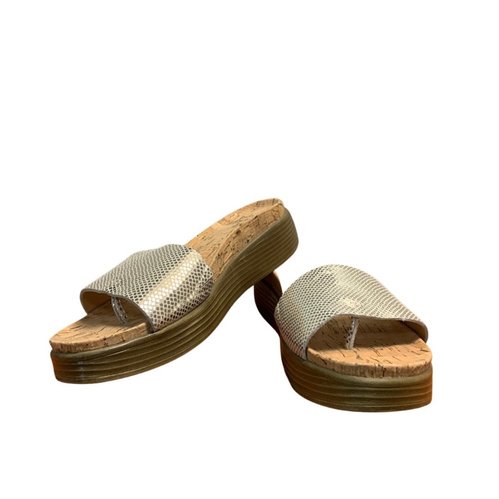 Donald Pliner Fiji leather sandal - silver/metallic